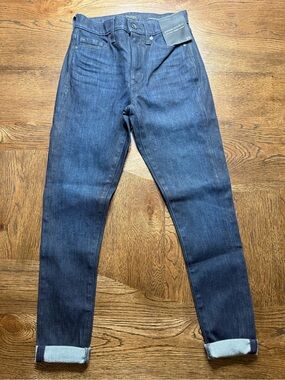 NWT Banana Republic women’s Dark Blue High Rise Skinny Ankle Jeans size 25 .